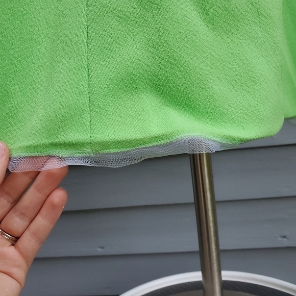 Vintage 70s Handmade Cottagecore Prairie Neon Green Rainbow Maxi dress XS - Picture 4 of 7